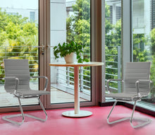 Load image into Gallery viewer, Reception Chairs No Wheels Leather Conference Chair (Set of 2)