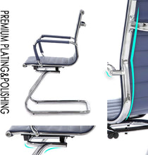 Load image into Gallery viewer, Reception Chairs No Wheels Leather Conference Chair (Set of 2)