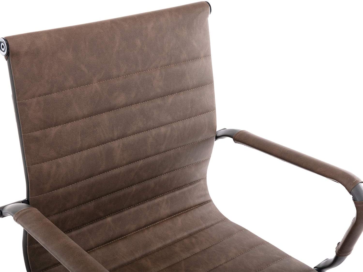 Reception Chairs No Wheels Leather Conference Chair (Set of 2)