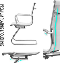 Load image into Gallery viewer, Reception Chairs No Wheels Leather Conference Chair (Set of 2)