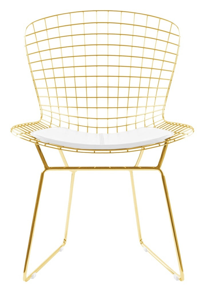 Bertoia Wire Side Chair Gold Finish