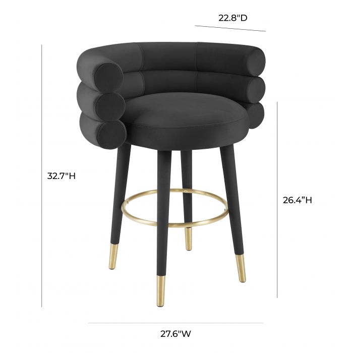 Betty Velvet Counter Stool