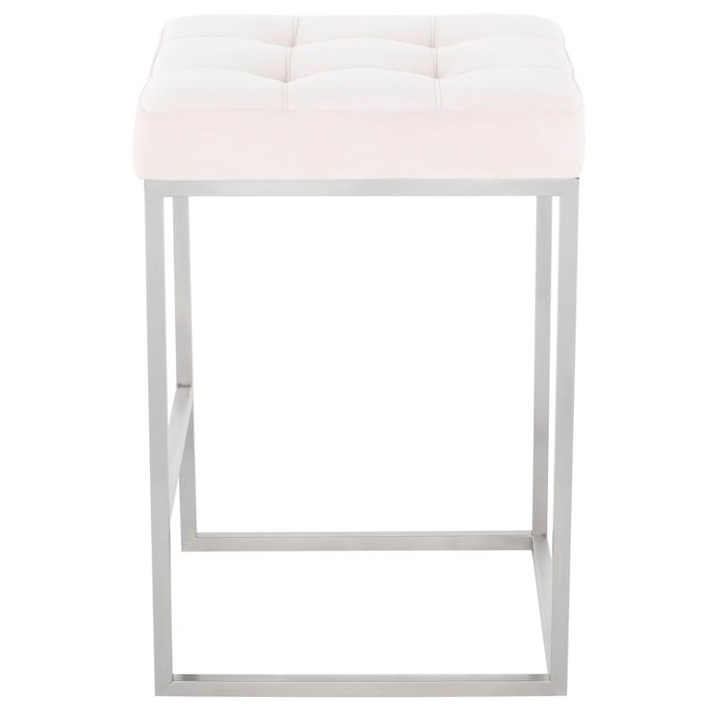 Chi Counter Stool in Brushed Stainless