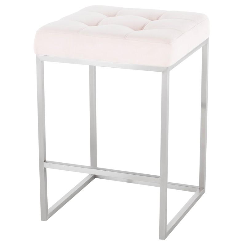 Chi Counter Stool in Brushed Stainless