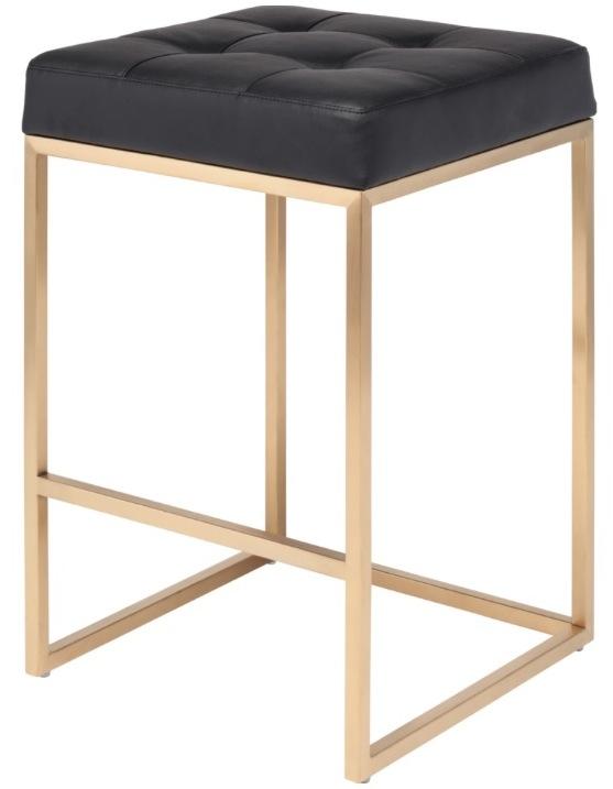 Chi Counter Stool In Gold Finish