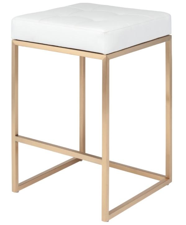 Chi Counter Stool In Gold Finish