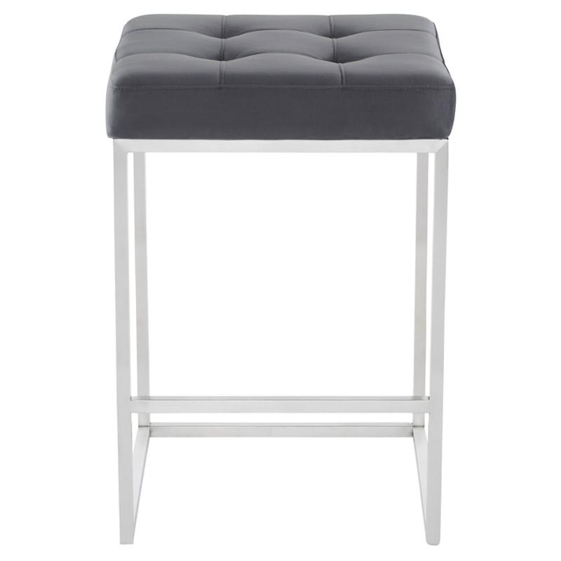 Chi Counter Stool in Brushed Stainless
