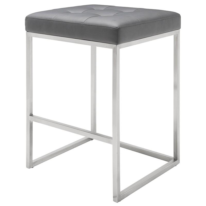 Chi Counter Stool in Brushed Stainless