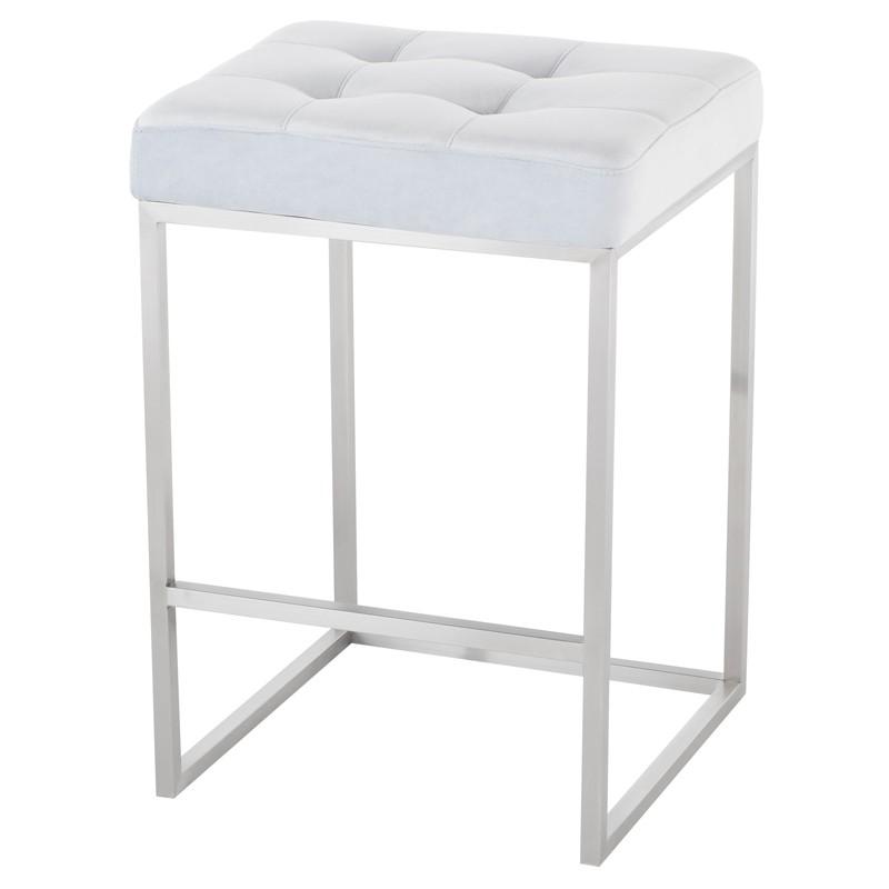 Chi Counter Stool in Brushed Stainless