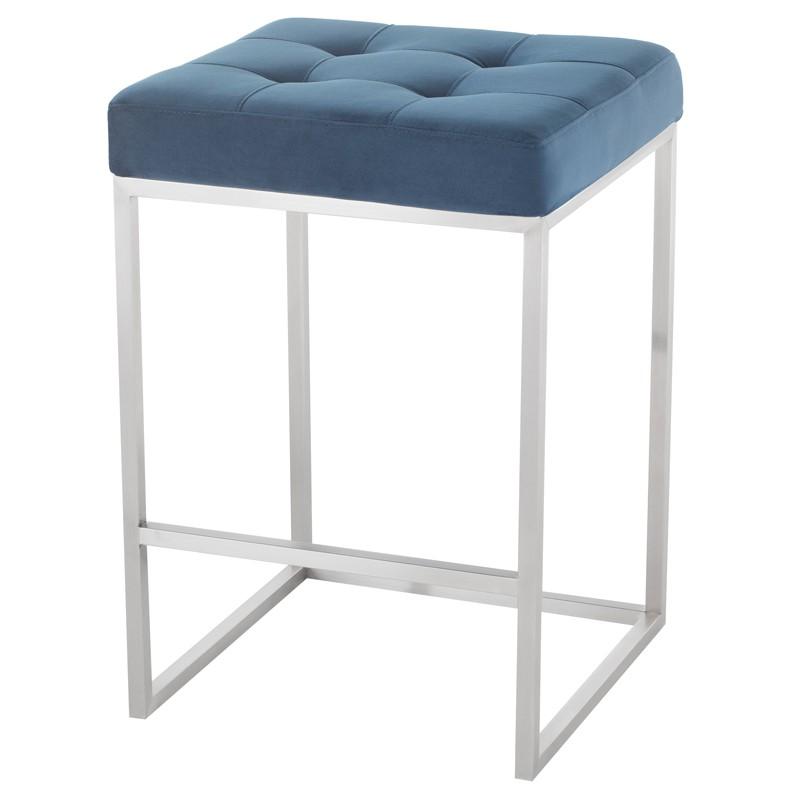 Chi Counter Stool in Brushed Stainless