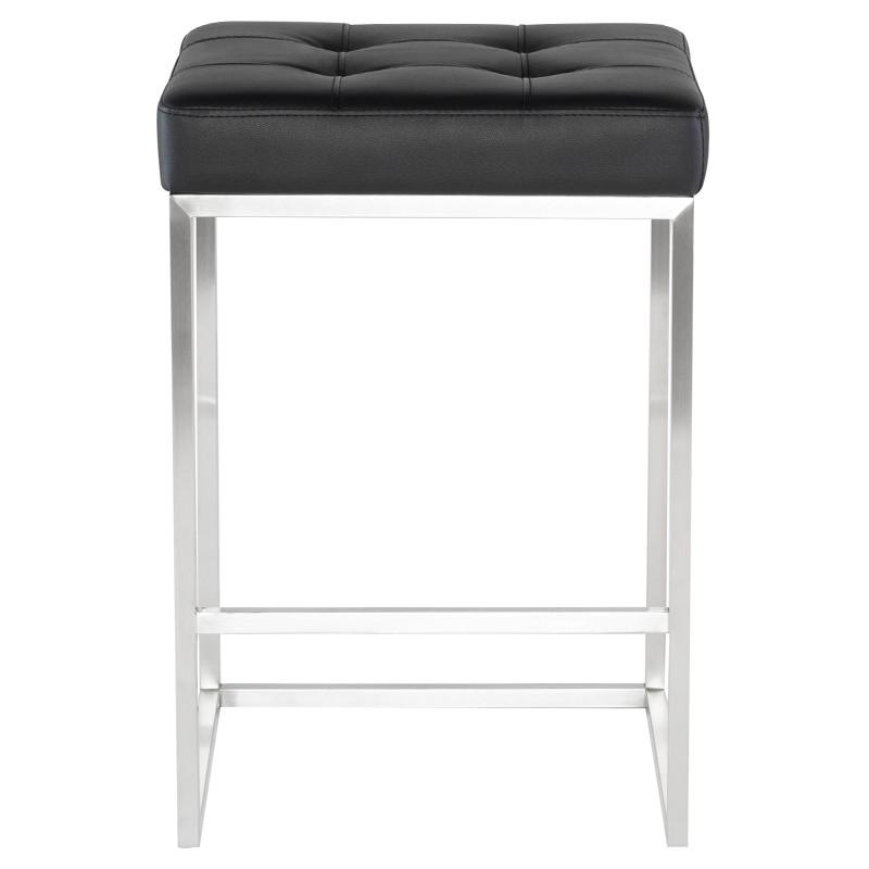 Chi Counter Stool in Brushed Stainless
