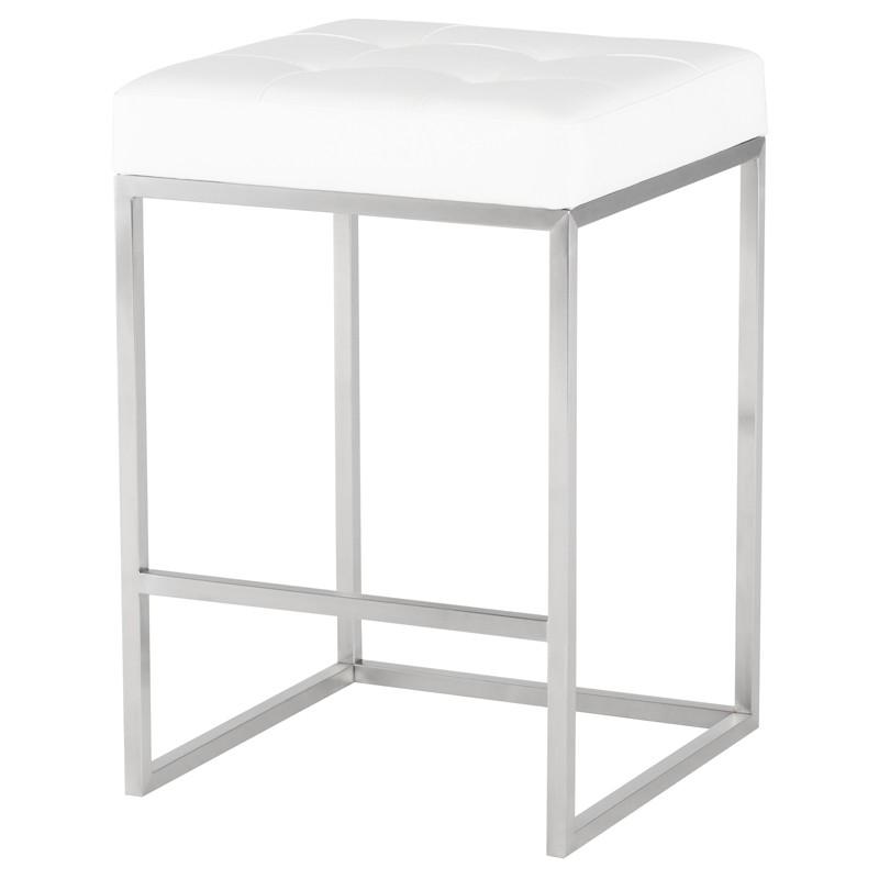 Chi Counter Stool in Brushed Stainless