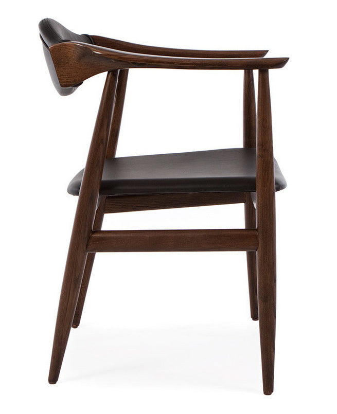 Aline Leather Dining Arm Chair