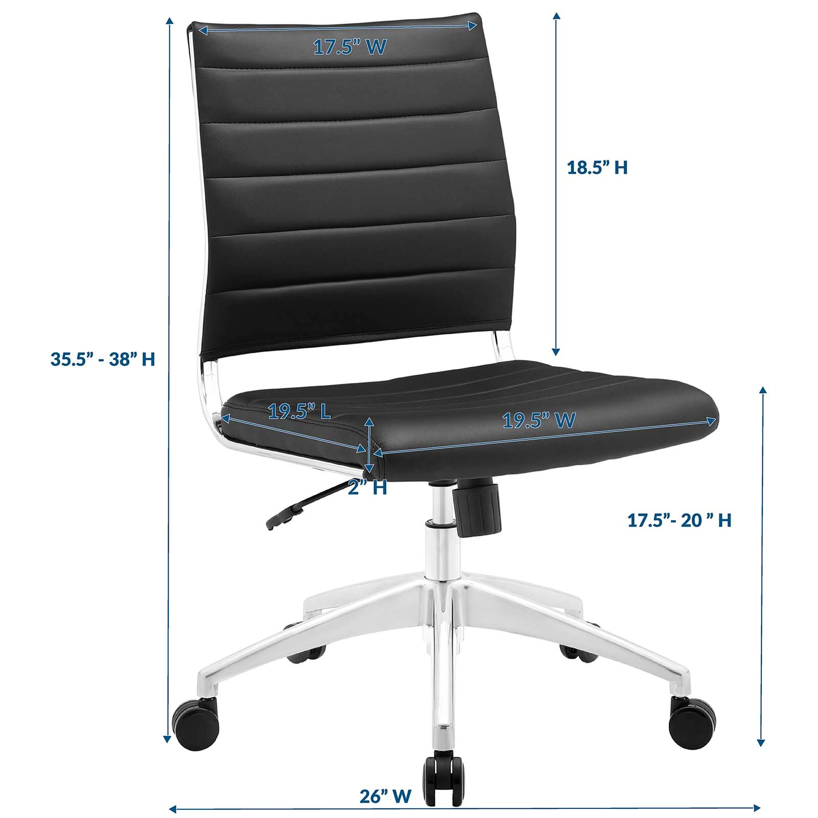 Deluxe Armless Mid Back Office Chair