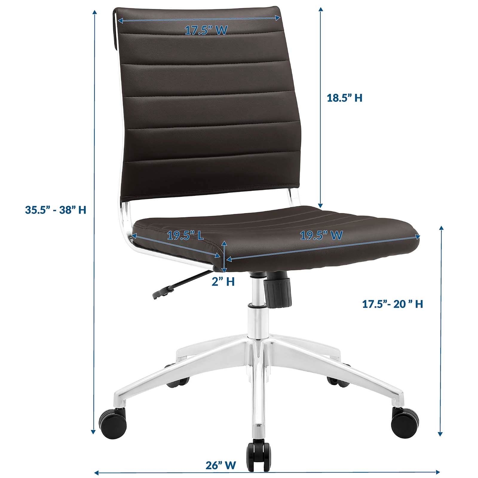 Deluxe Armless Mid Back Office Chair