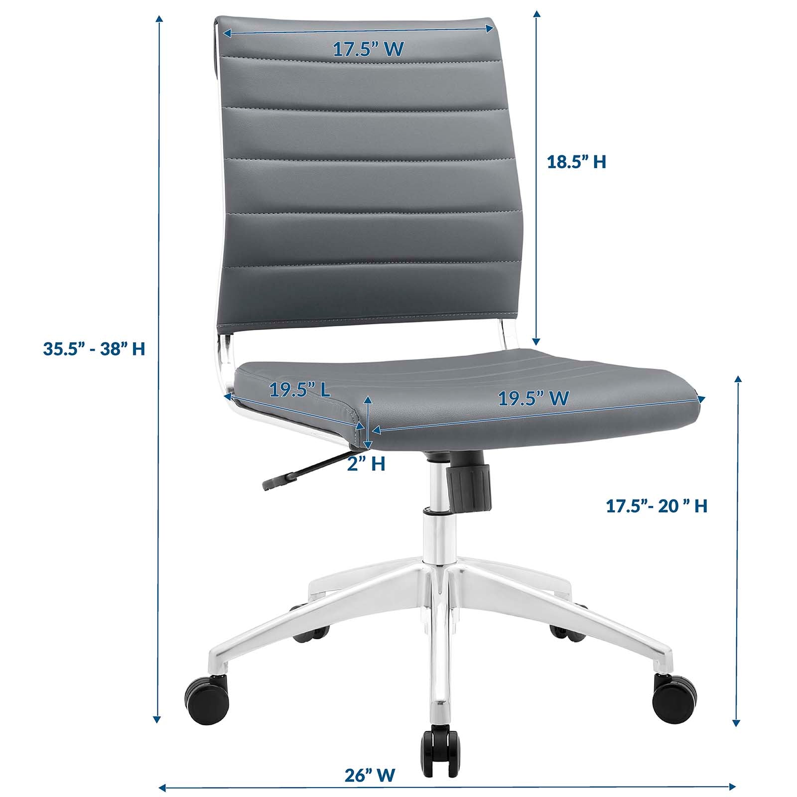 Deluxe Armless Mid Back Office Chair