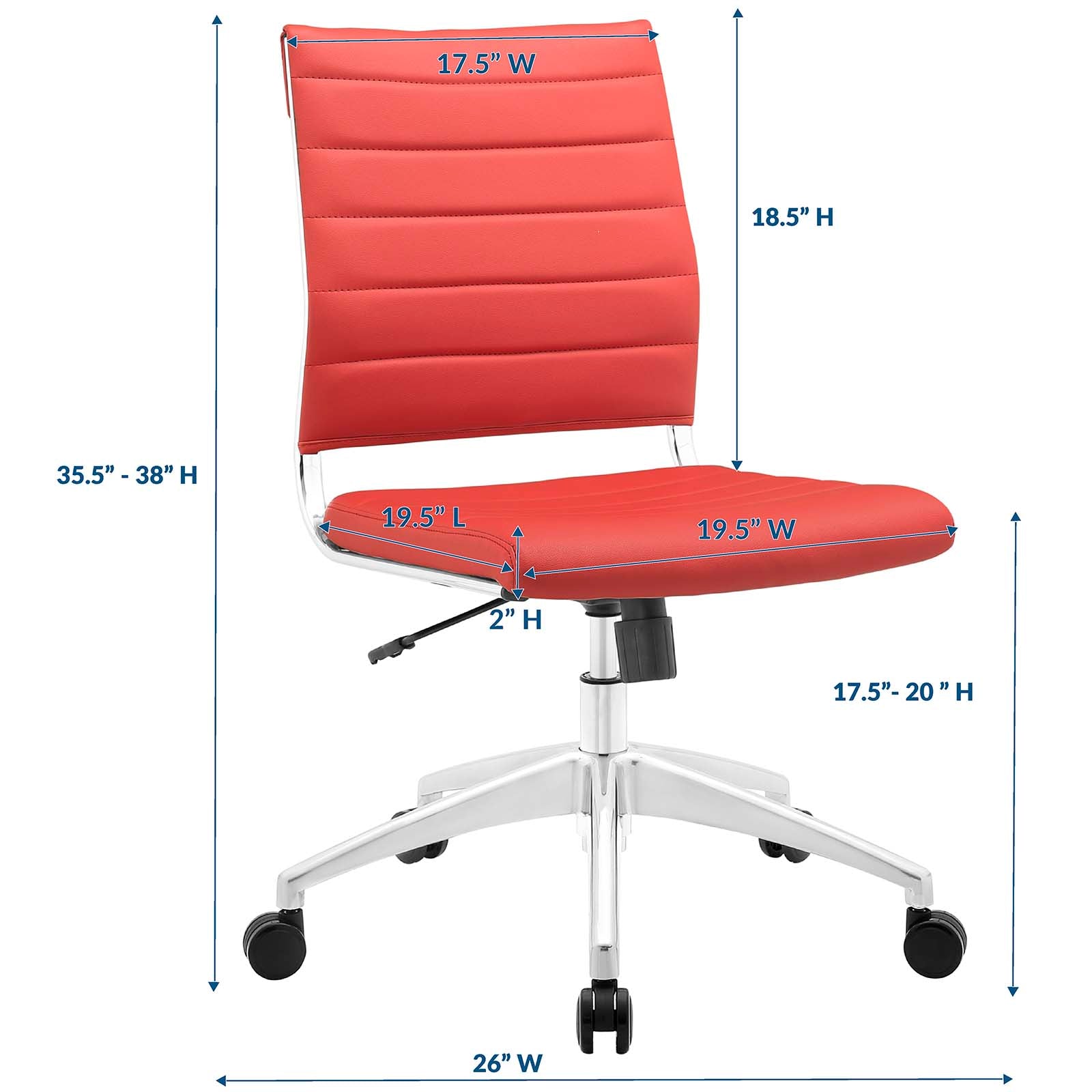 Deluxe Armless Mid Back Office Chair