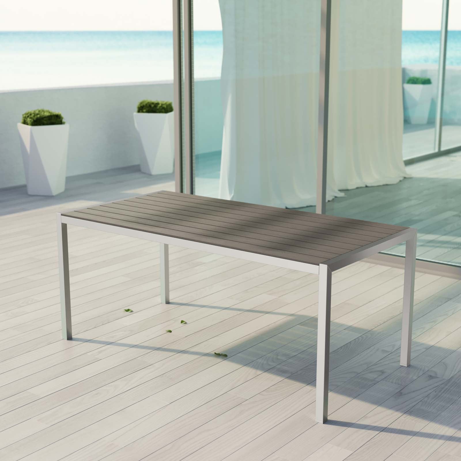 Coast Outdoor Patio Aluminum Dining Table