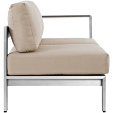 Load image into Gallery viewer, Coast Right-Arm Corner Sectional Outdoor Patio Aluminum Loveseat