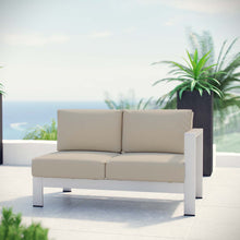 Load image into Gallery viewer, Coast Right-Arm Corner Sectional Outdoor Patio Aluminum Loveseat