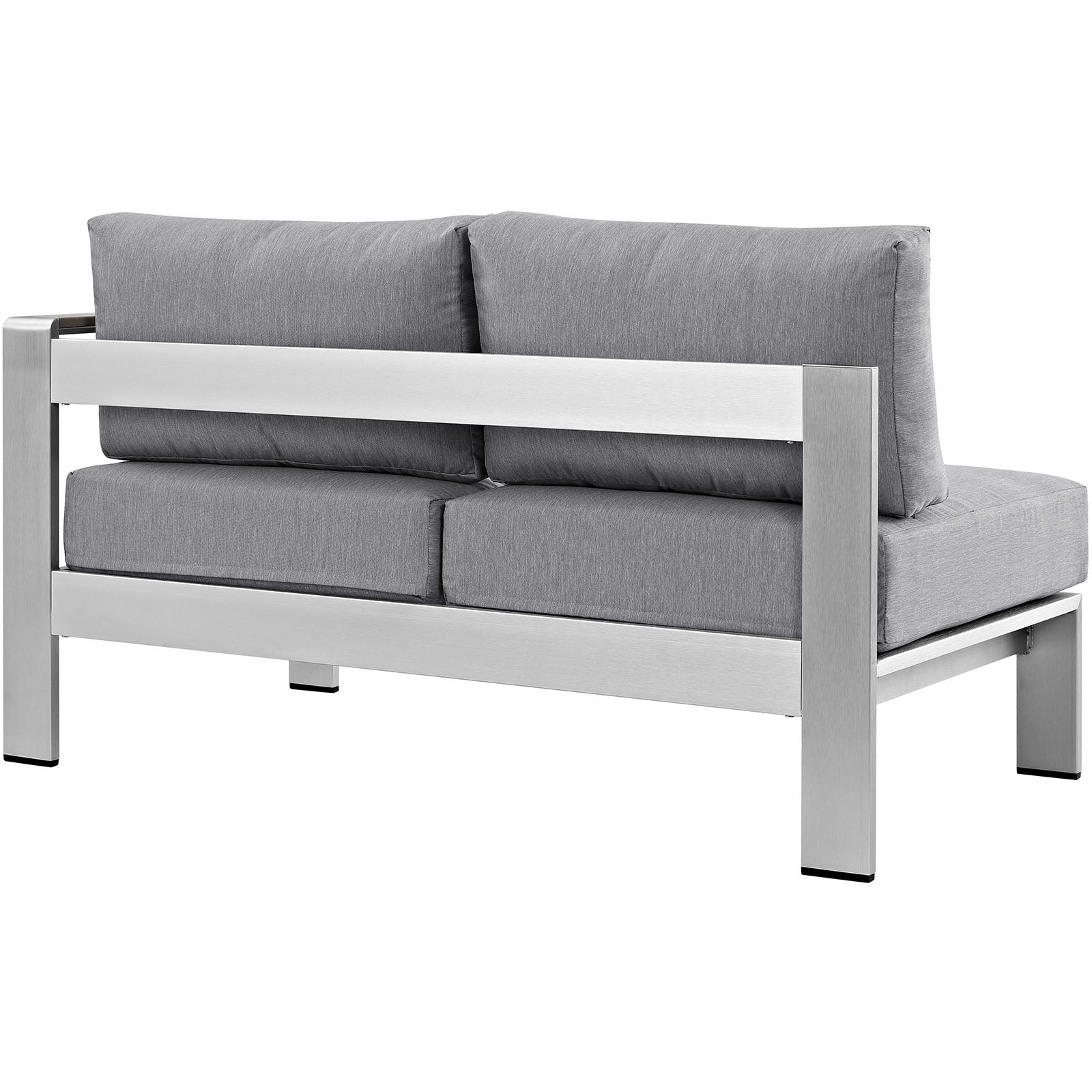 Coast Right-Arm Corner Sectional Outdoor Patio Aluminum Loveseat