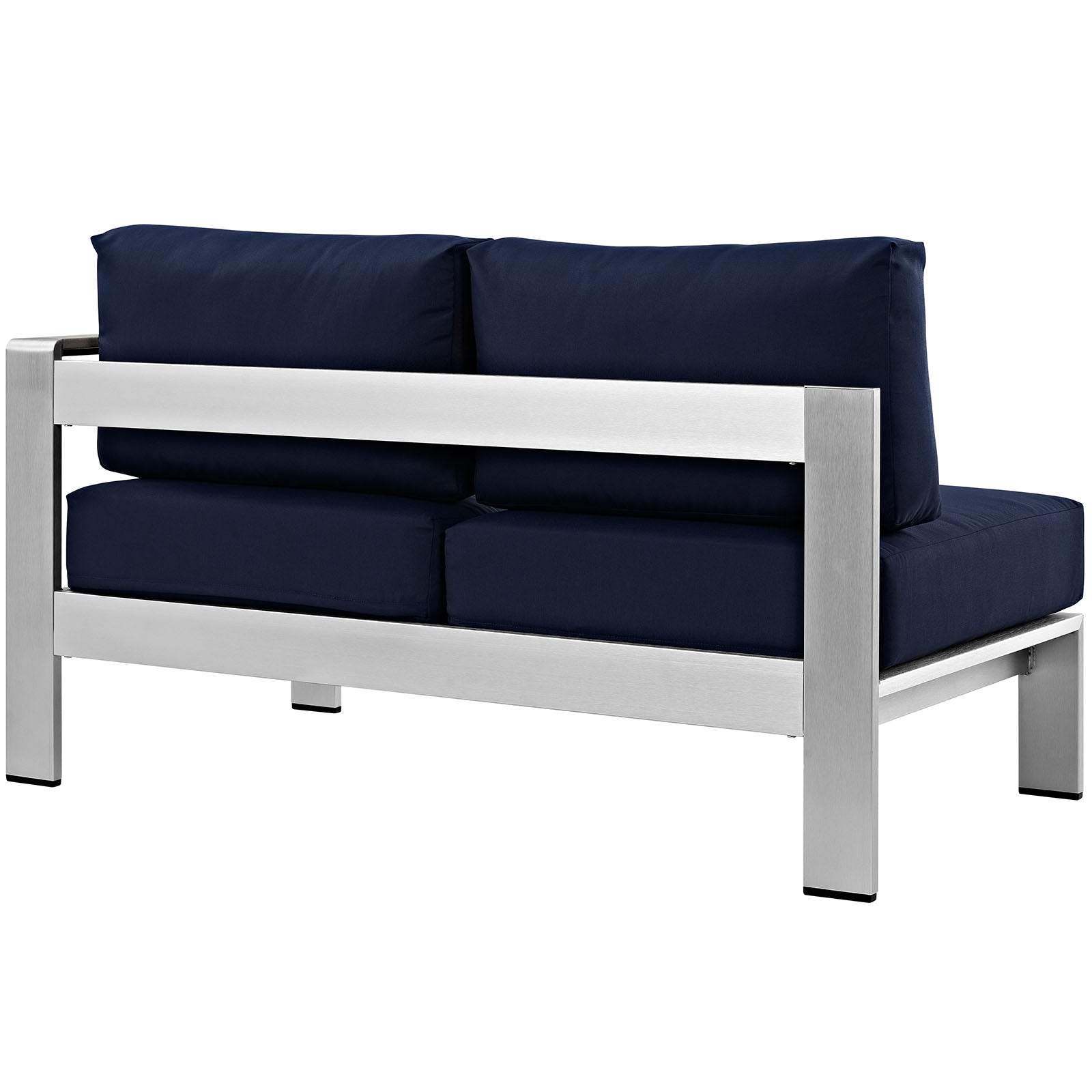 Coast Right-Arm Corner Sectional Outdoor Patio Aluminum Loveseat