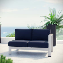 Load image into Gallery viewer, Coast Right-Arm Corner Sectional Outdoor Patio Aluminum Loveseat
