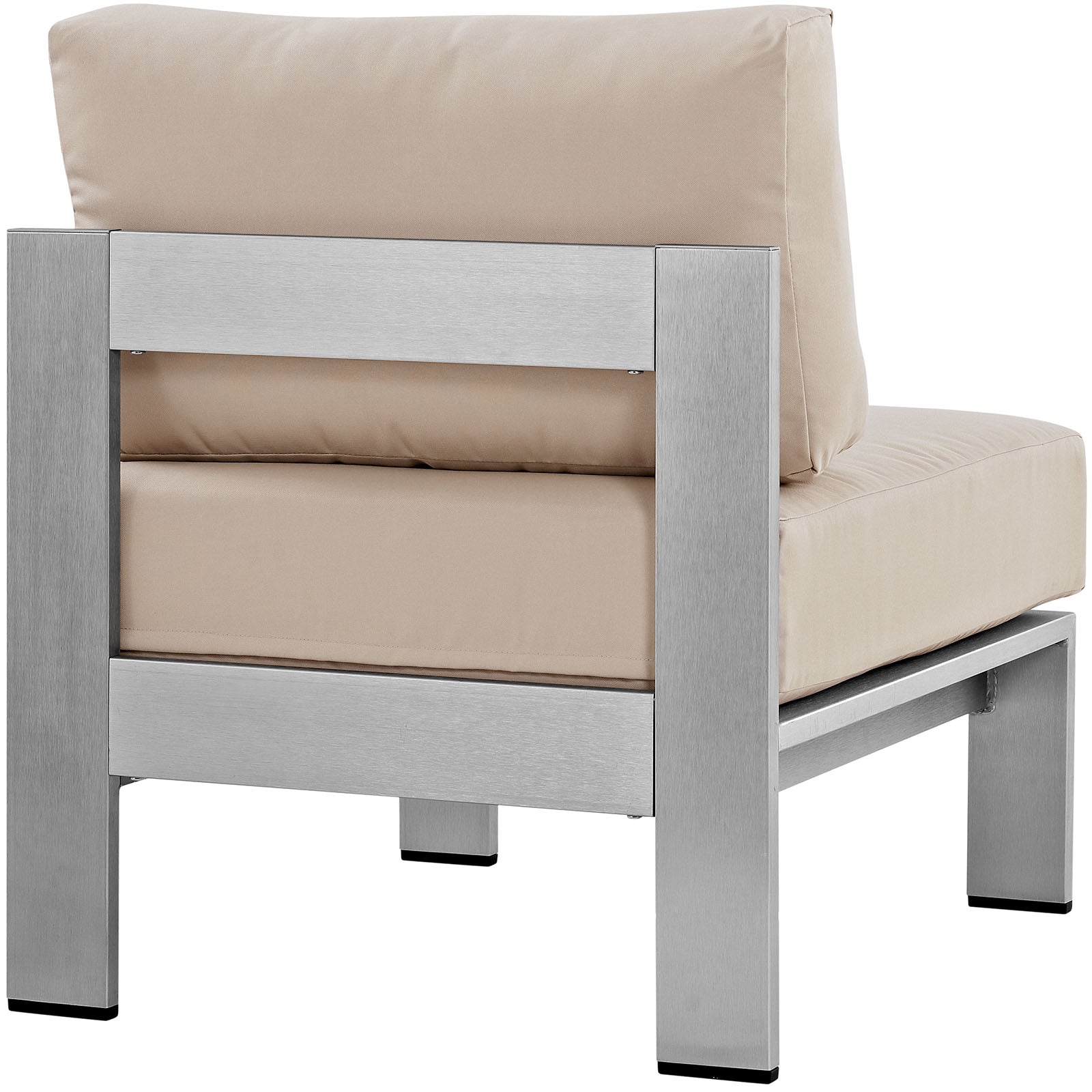 Coast Armless Outdoor Patio Aluminum Chair