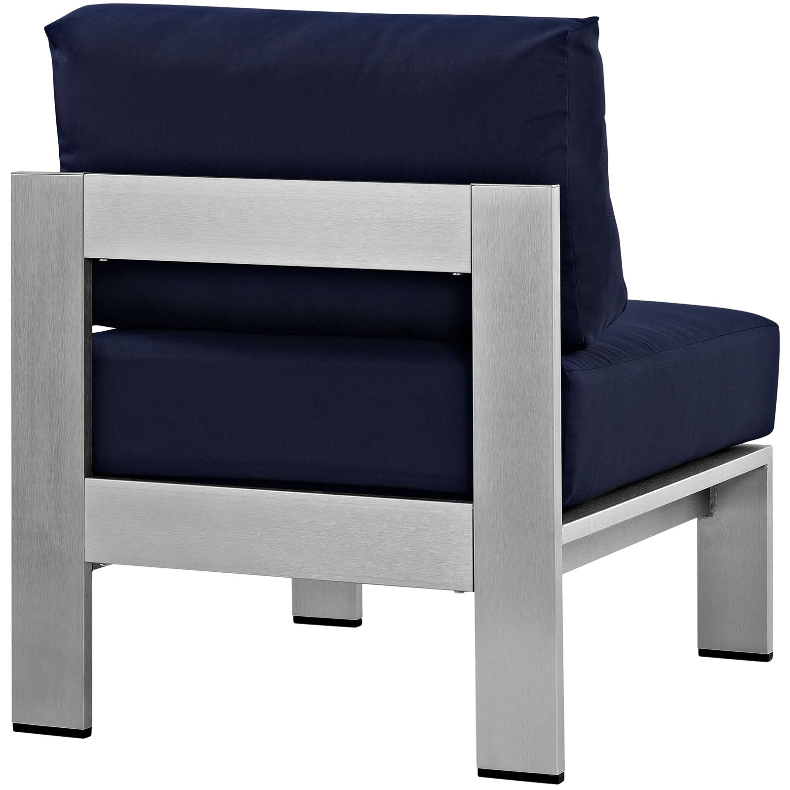 Coast Armless Outdoor Patio Aluminum Chair
