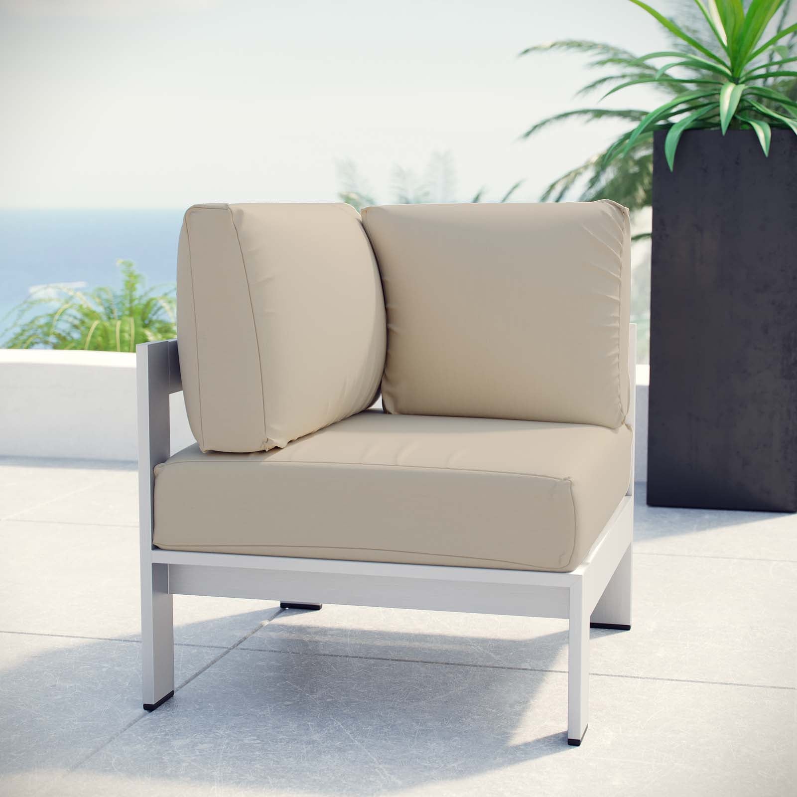 Coast Outdoor Patio Aluminum Corner Chair