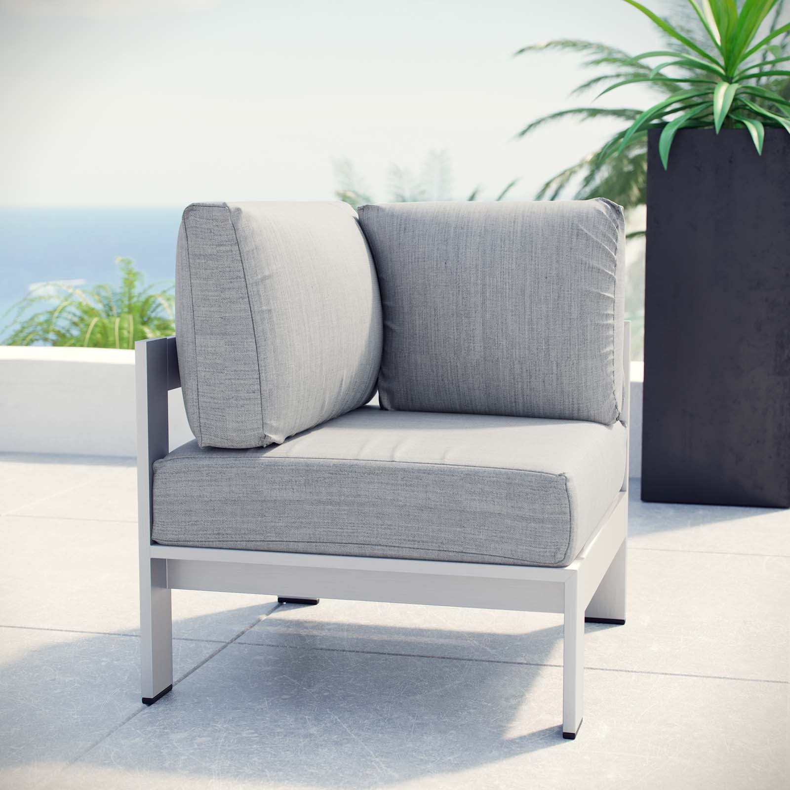 Coast Outdoor Patio Aluminum Corner Chair