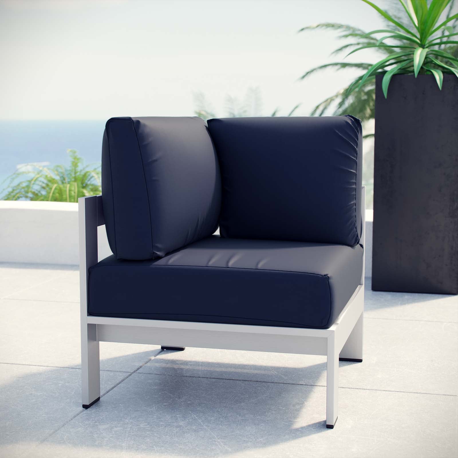 Coast Outdoor Patio Aluminum Corner Chair