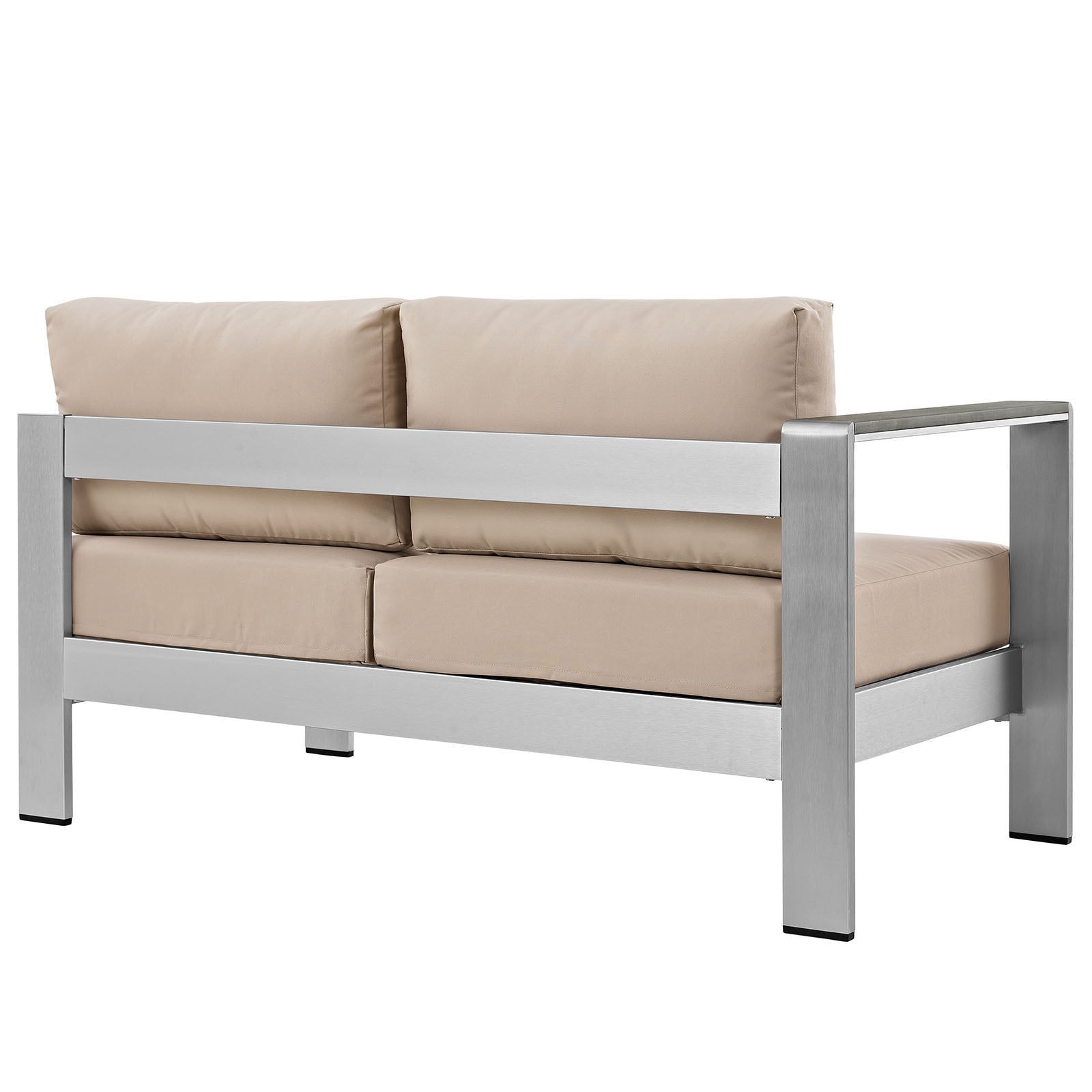 Coast Left-Arm Corner Sectional Outdoor Patio Aluminum Loveseat