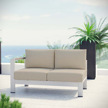 Load image into Gallery viewer, Coast Left-Arm Corner Sectional Outdoor Patio Aluminum Loveseat