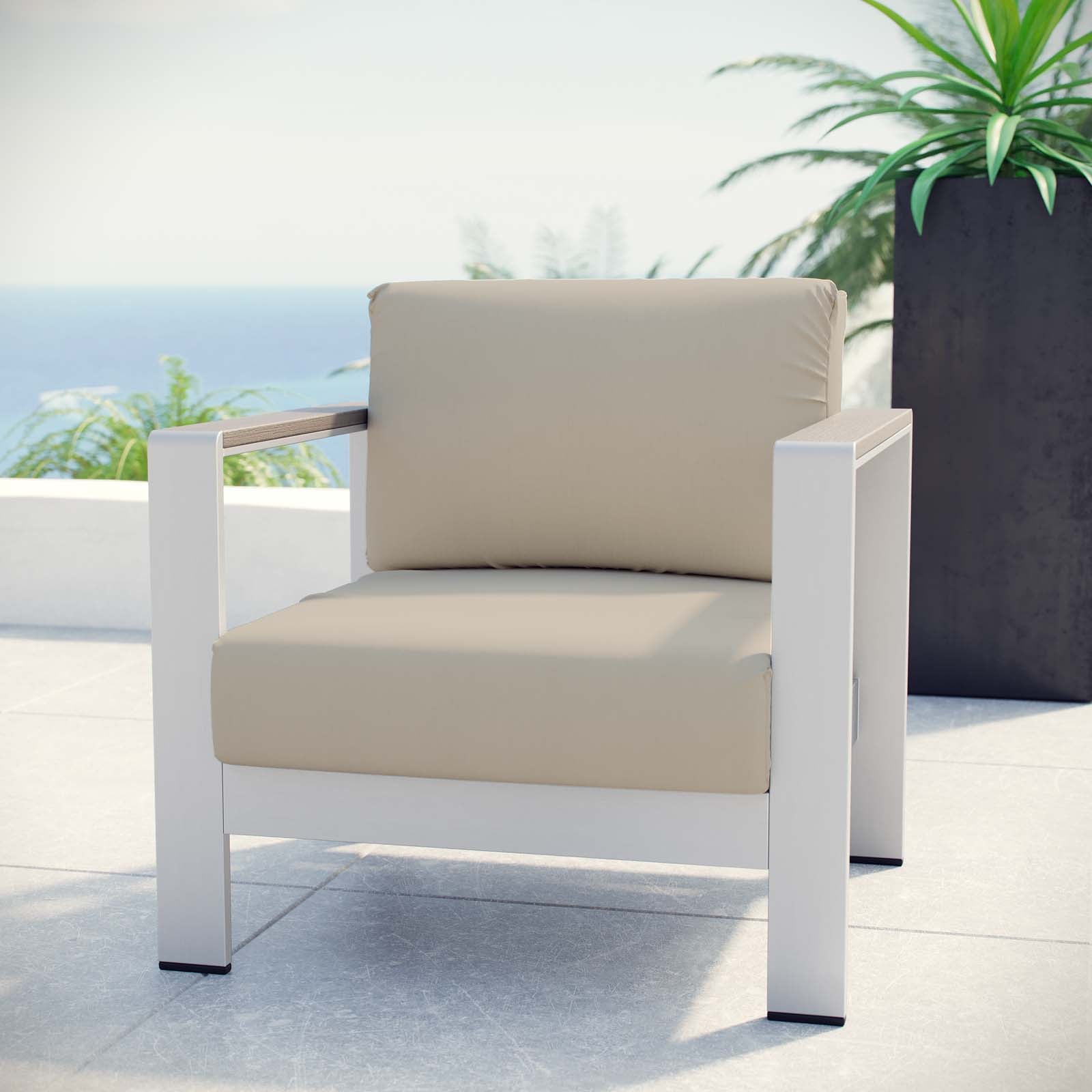 Coast Outdoor Patio Aluminum Armchair