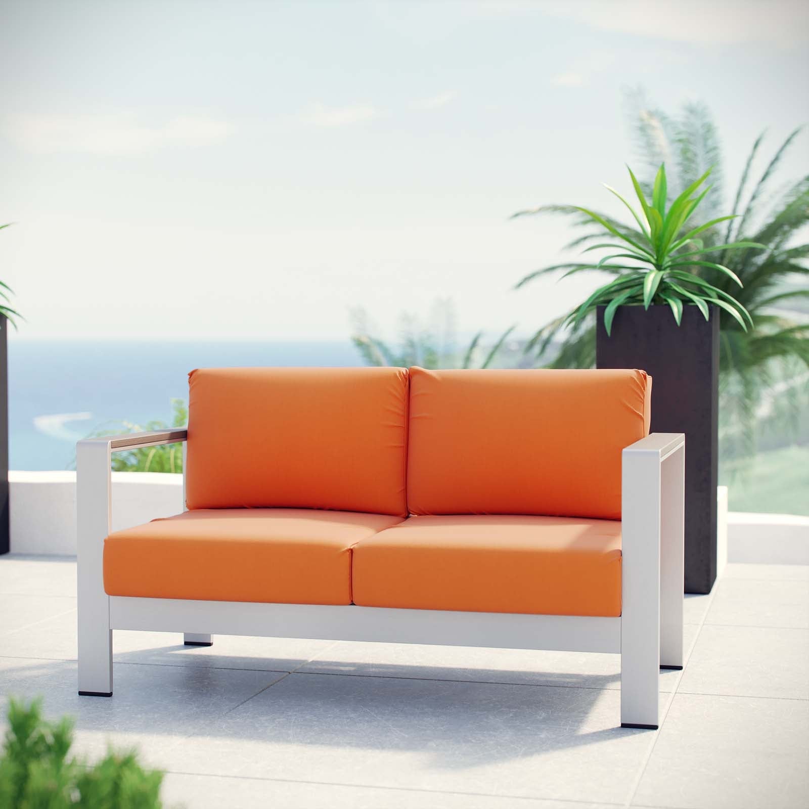 Coast Outdoor Patio Aluminum Loveseat