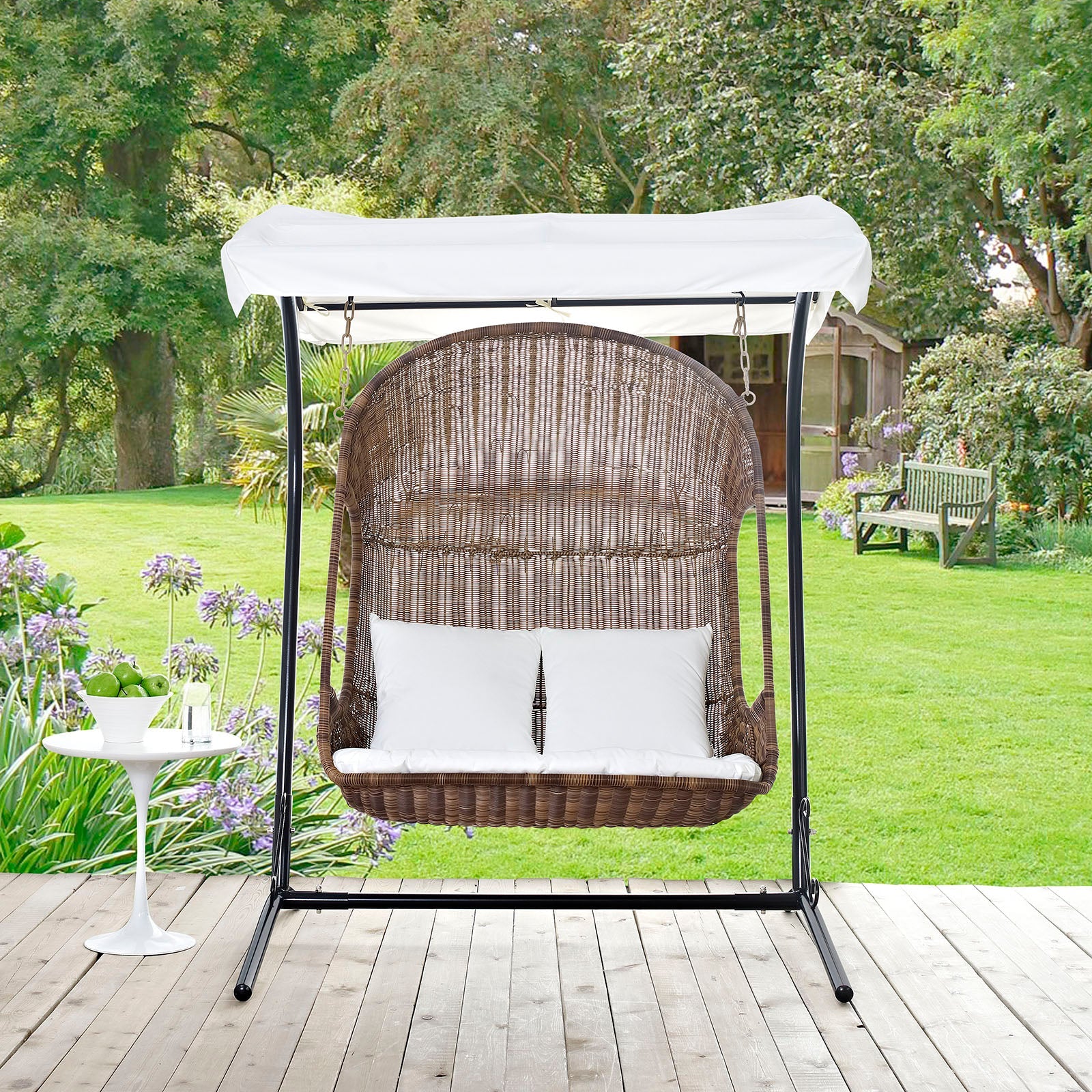 Breeze Outdoor Patio Swing Chair With Stand