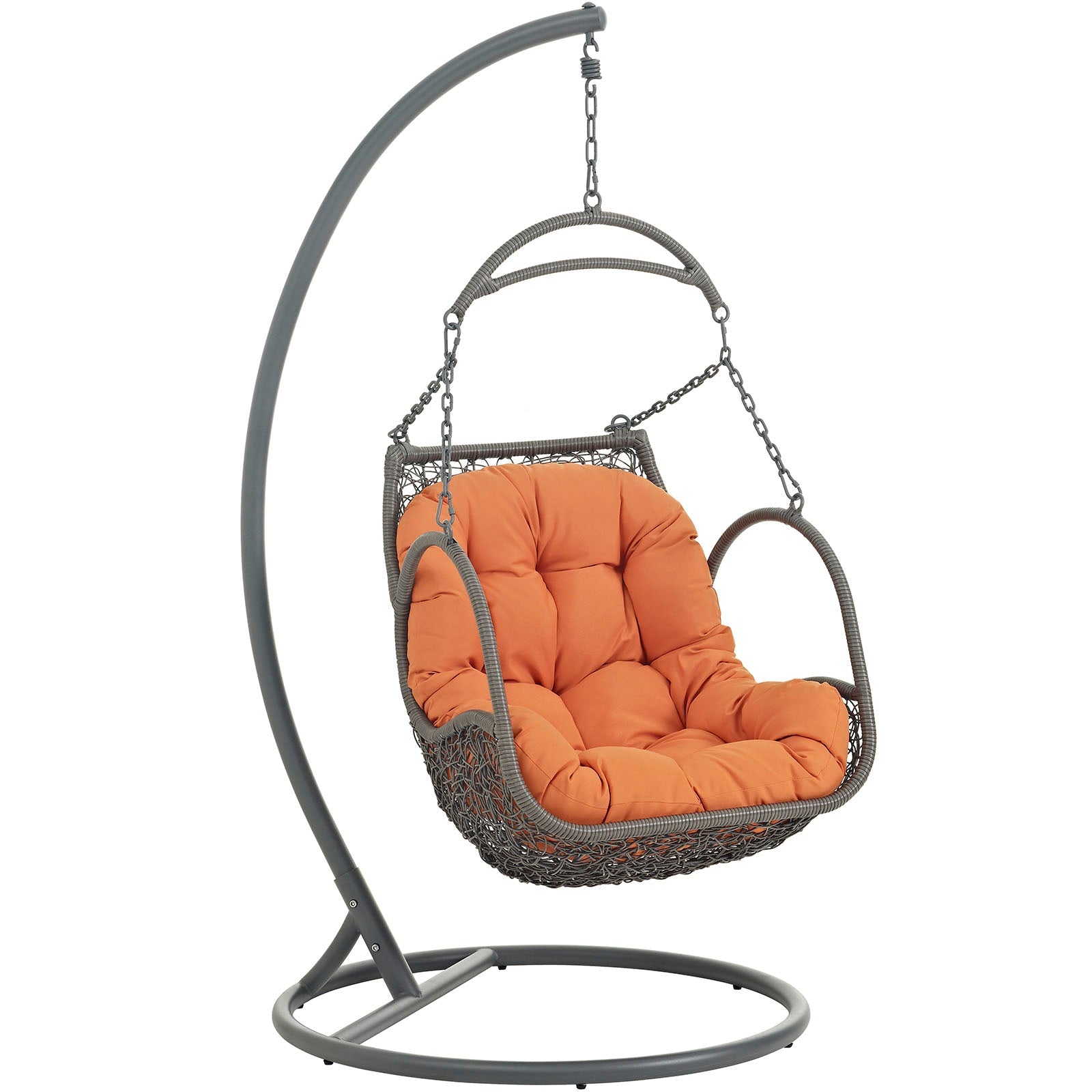 Marina Outdoor Patio Wood Swing Chair With Stand
