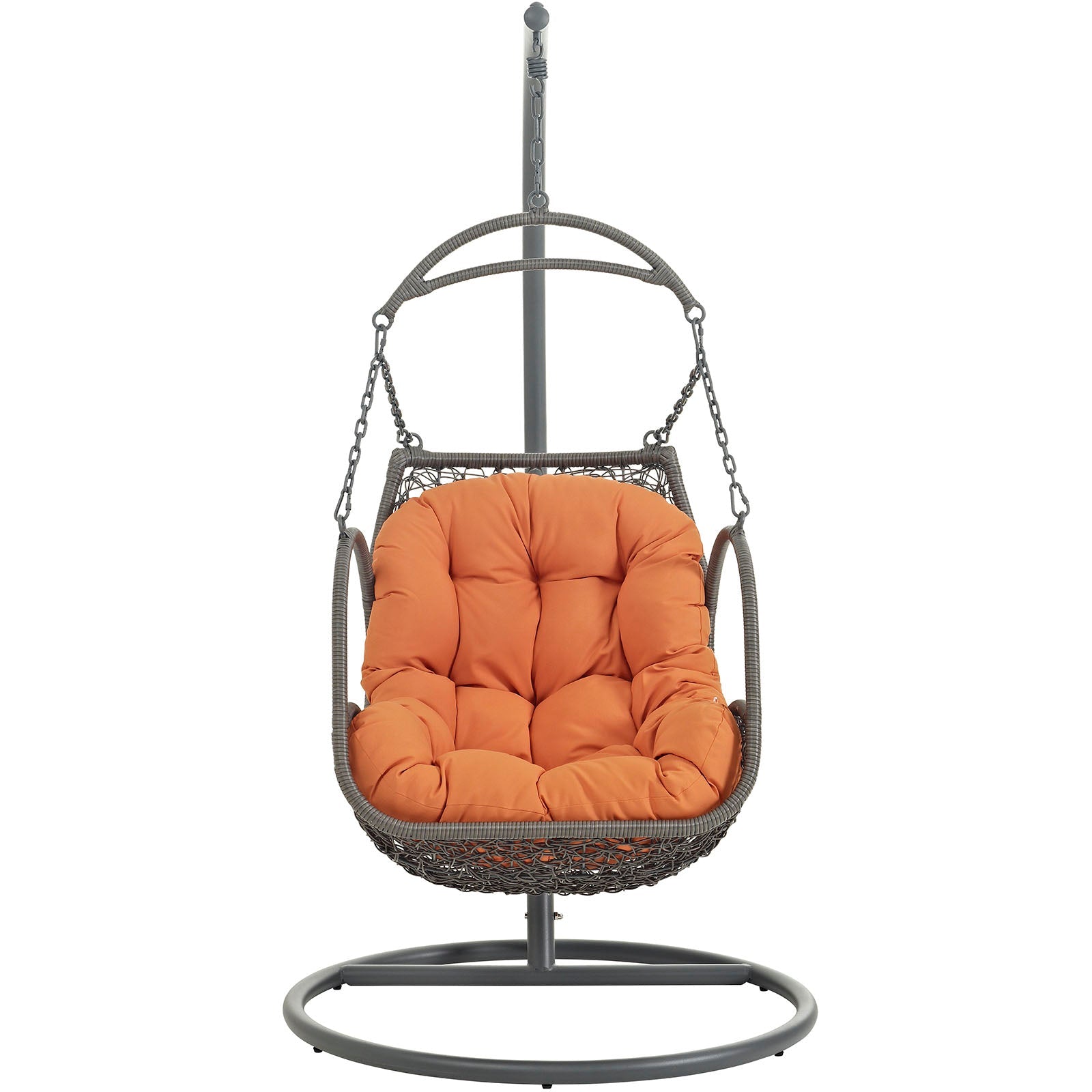Marina Outdoor Patio Wood Swing Chair With Stand