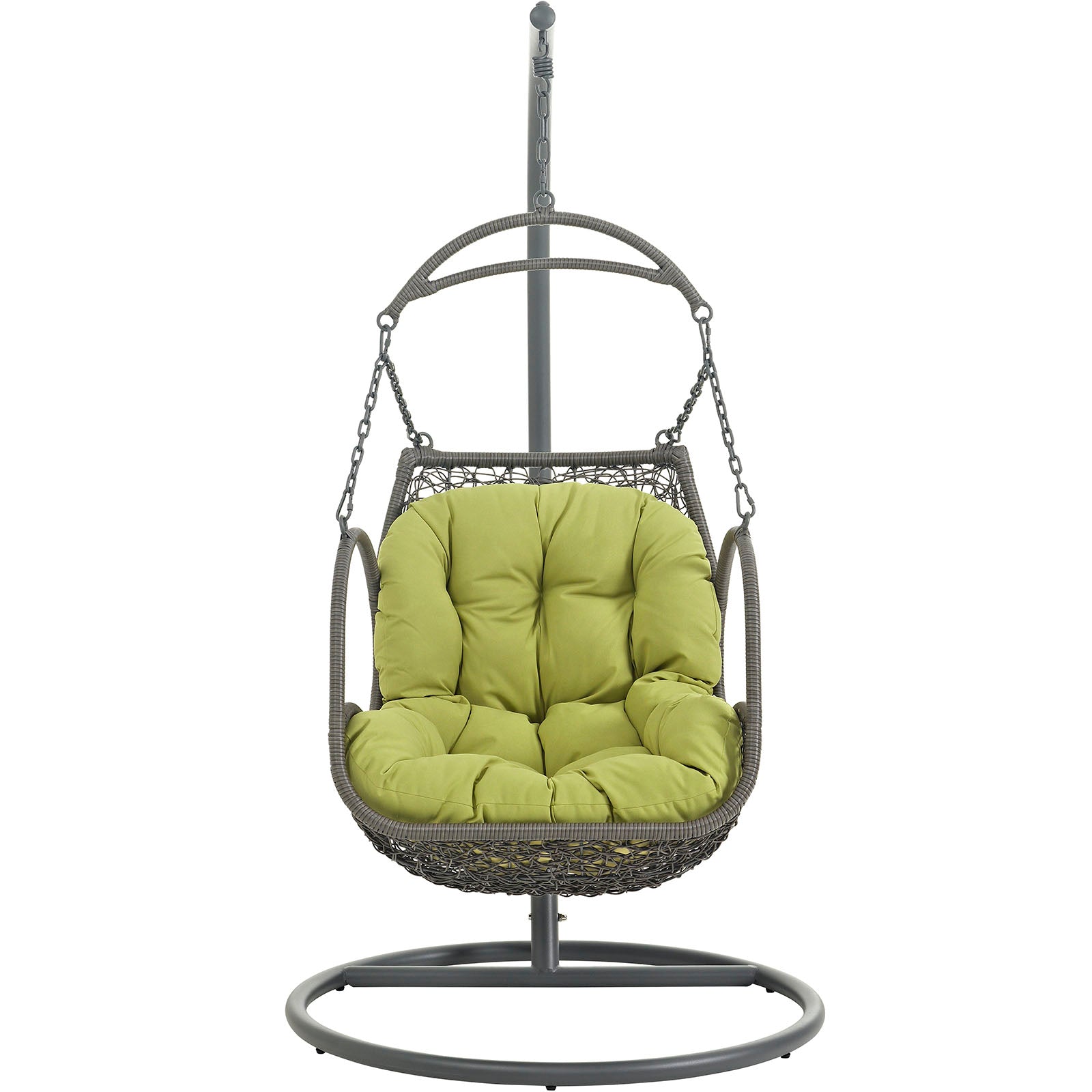 Marina Outdoor Patio Wood Swing Chair With Stand