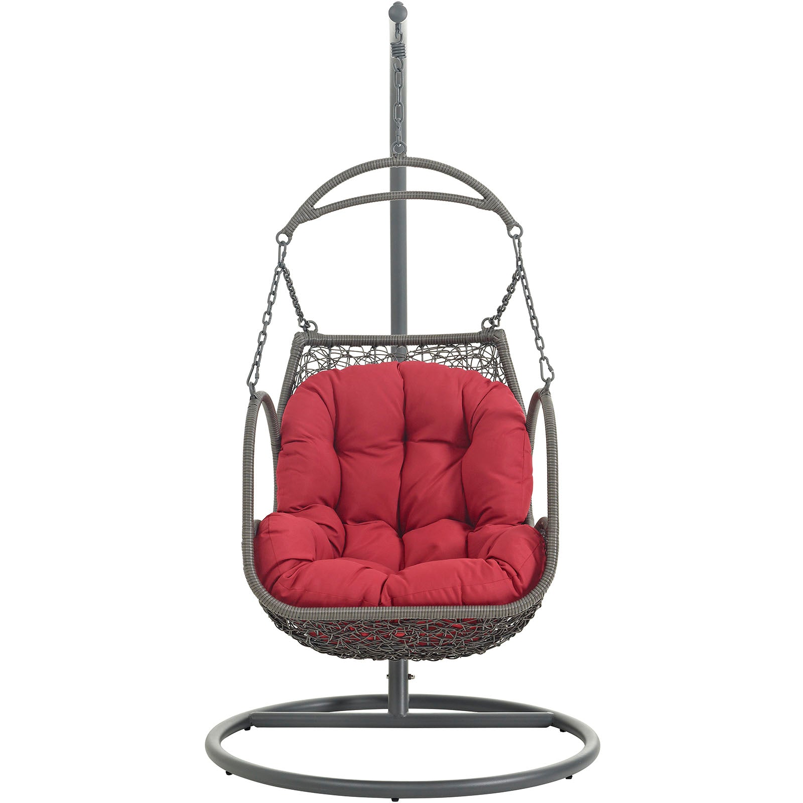 Marina Outdoor Patio Wood Swing Chair With Stand