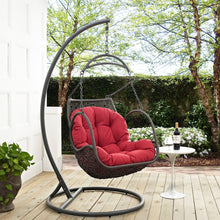 Load image into Gallery viewer, Marina Outdoor Patio Wood Swing Chair With Stand