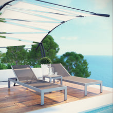 Load image into Gallery viewer, Coast 3 Piece Outdoor Patio Aluminum Mesh Chaise Set