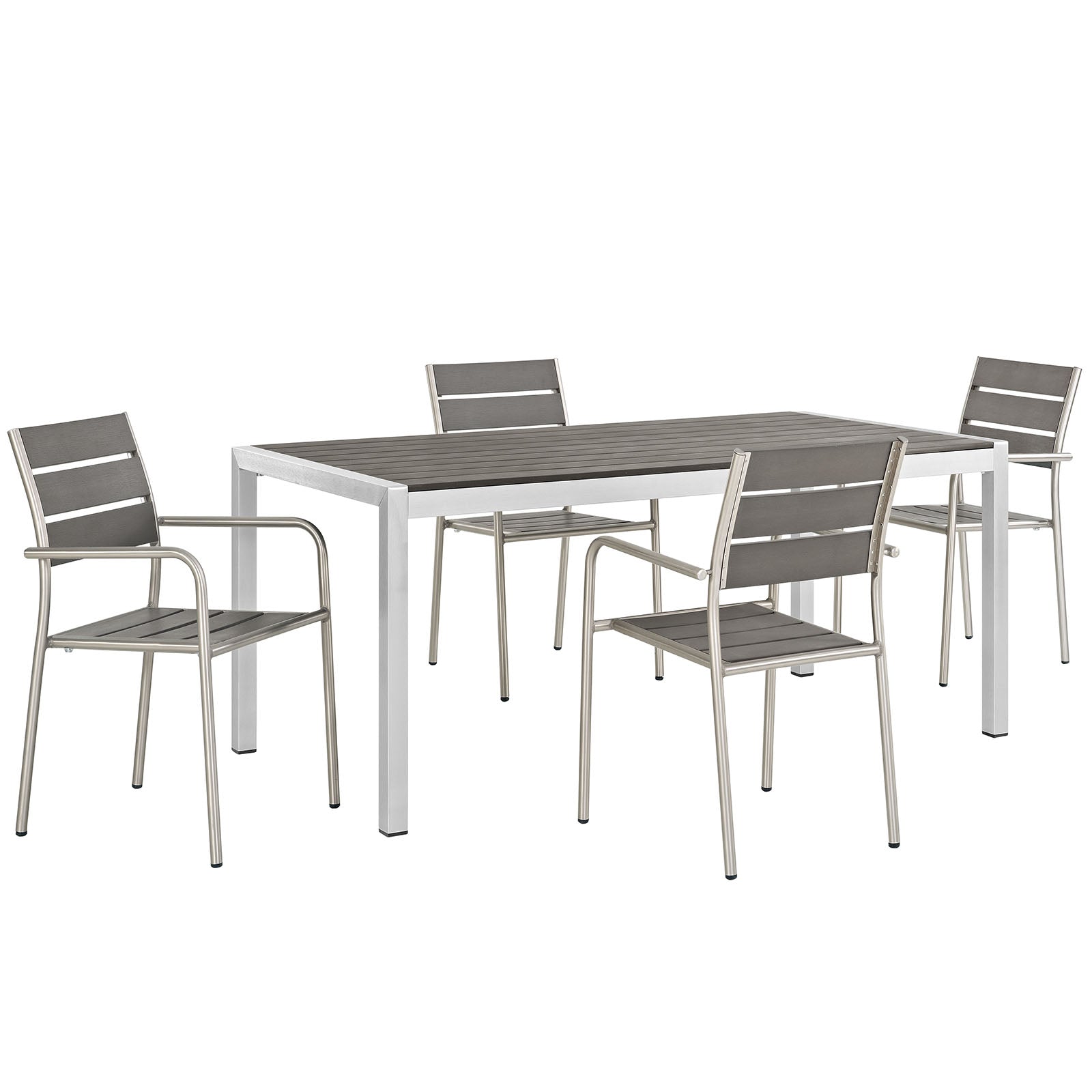 Coast 5-Piece Outdoor Patio Aluminum Dining Set – 71”