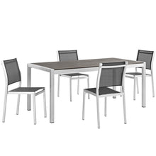 Load image into Gallery viewer, Coast 5-Piece Outdoor Patio Aluminum Dining Set 71” - Mesh Side Chairs