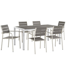Load image into Gallery viewer, Coast 7-Piece Outdoor Patio Aluminum Dining Set – 71”