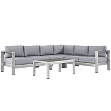Load image into Gallery viewer, Coast 5-Piece Outdoor Patio Aluminum Sectional Sofa Set