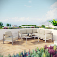 Load image into Gallery viewer, Coast 5 Piece Outdoor Patio Aluminum Sectional Sofa Set