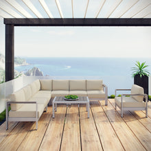 Load image into Gallery viewer, Coast 7 Piece Outdoor Patio Aluminum Section Sofa Set