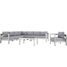Load image into Gallery viewer, Coast 7 Piece Outdoor Patio Aluminum Section Sofa Set